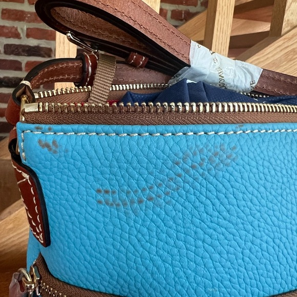 Dooney & Burke Pebble Grain Crossbody, Sky Blue - Picture 6 of 11